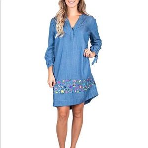 Simply Southern denim floral dress